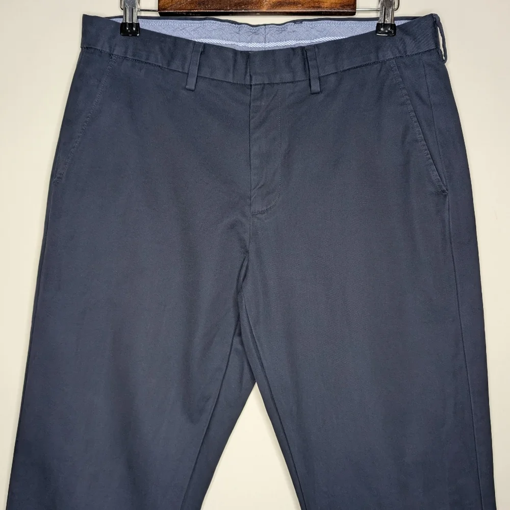 J. Crew Bowery Men's Slim Navy Blue Work Pants Slacks Size Waist 33 Length 30